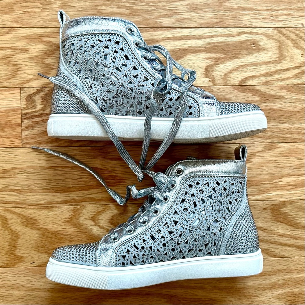 Lady Couture silver high tops - Women’s 37